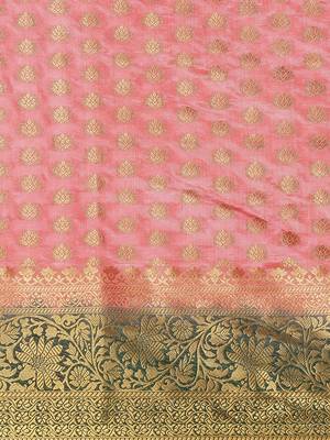 Riva enterprise women's banarasi cotton silk with zari weaving  party wear saree 4