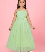 Aarika girls green colour net gown