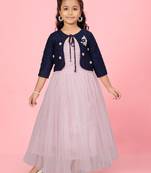 Aarika girls pink colour net gown