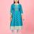 Aarika girls firozi colour cotton kurti