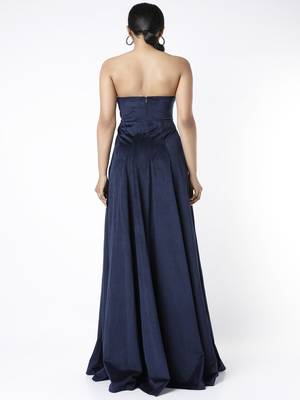Velvet bandeau gown 2