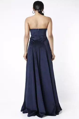 Velvet bandeau gown
