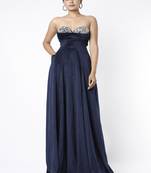 Velvet bandeau gown