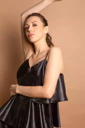 Black frill dress