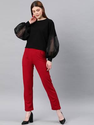 Black net sleeves top 2