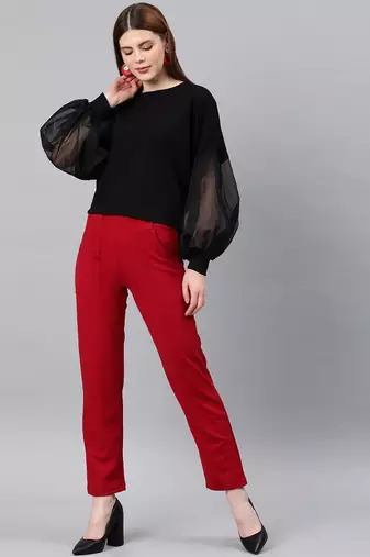 Black net sleeves top
