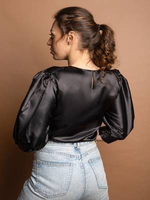 Black satin top 3