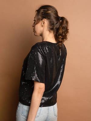 Sequin embellished top 2