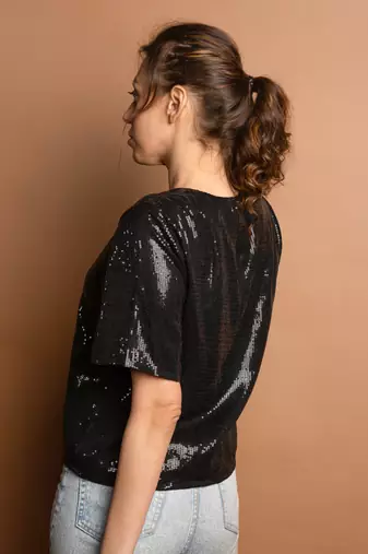Sequin embellished top