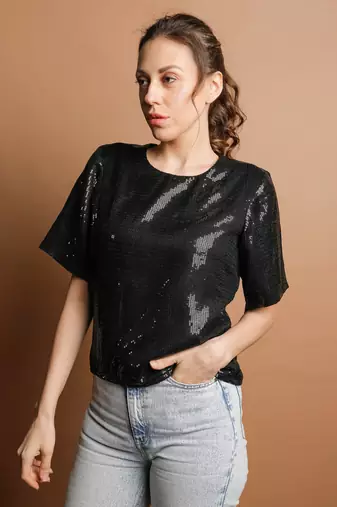 Sequin embellished top