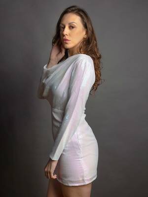 Cowl neck sequin dress 2