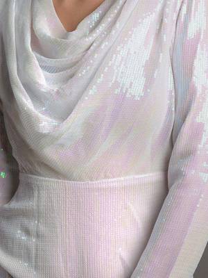 Cowl neck sequin dress 4