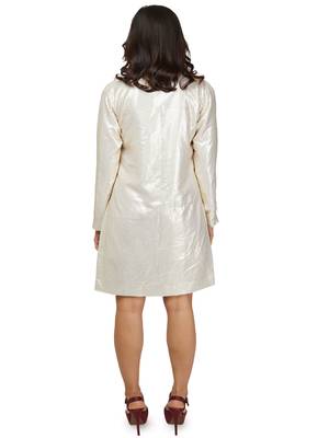 Blazer dress with cowl sleeve 3