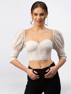 White corset crop top 1