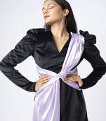 Black ruched bodycon dress