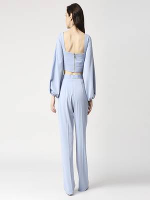 Bishop sleeve cordset- crop top and pant 4