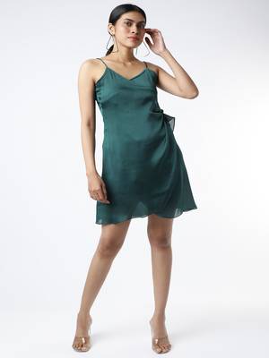 Teal blue singlet dress 1