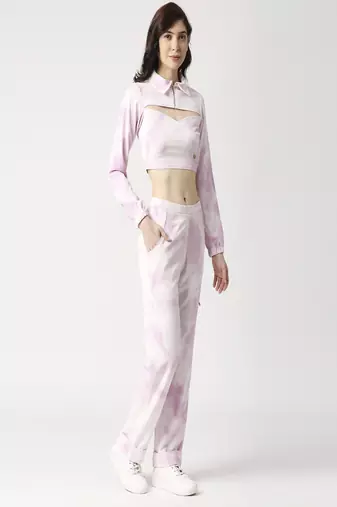 Tie dye cord-set- crop top and pant