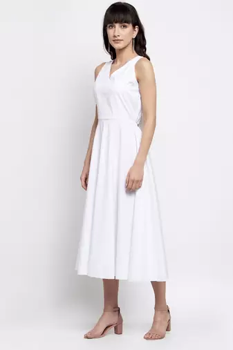 V neck with back tie up