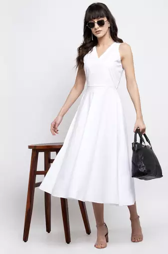 V neck with back tie up