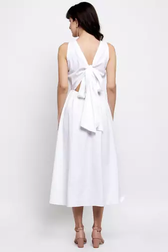 V neck with back tie up