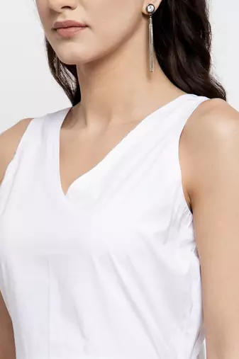 V neck with back tie up