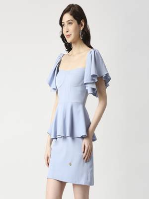Powder blue ruffle dress 2