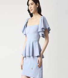 Powder blue ruffle dress