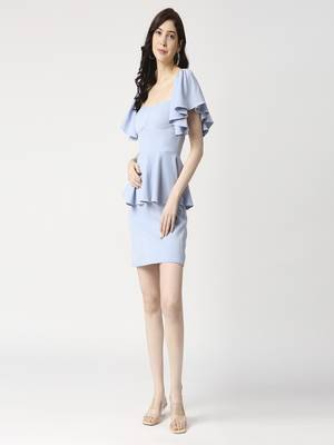 Powder blue ruffle dress 5