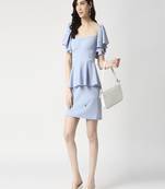 Powder blue ruffle dress
