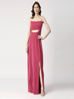 Anckle length dress with slit 1