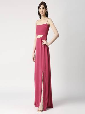 Anckle length dress with slit 2