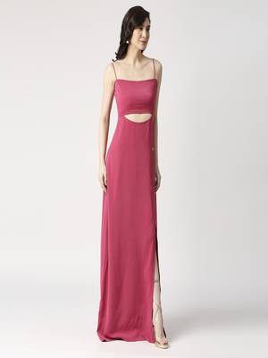 Anckle length dress with slit 3