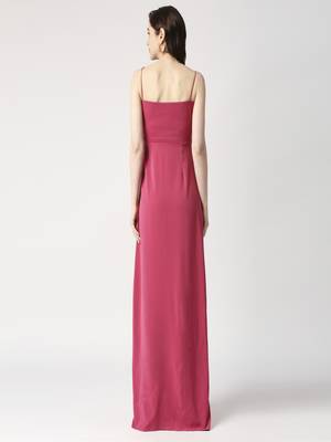 Anckle length dress with slit 4