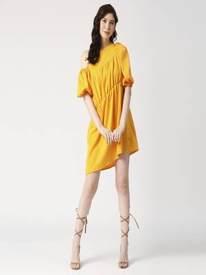 Asymetric gathered dress 1