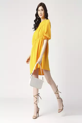 Asymetric gathered dress