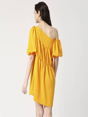 Asymetric gathered dress 5