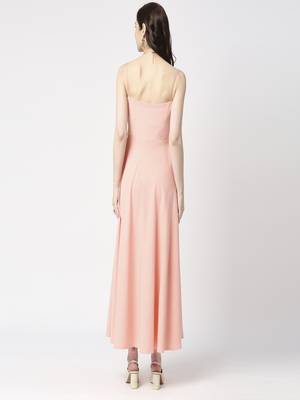 Peach anckle length dress 4