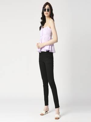 Lilac front flap peplum top 5