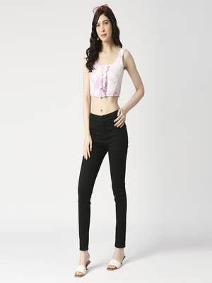 Tie dye centre front ruffle corset 2
