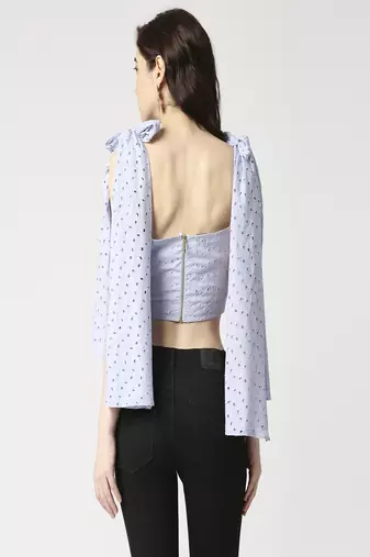 Hakoba corset with shoulder tie-up