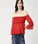 Smoked peplum top