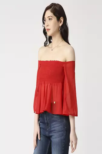 Smoked peplum top