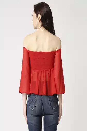 Smoked peplum top