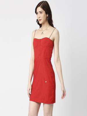 Red bodycon dress 3