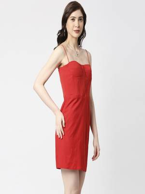 Red bodycon dress 4