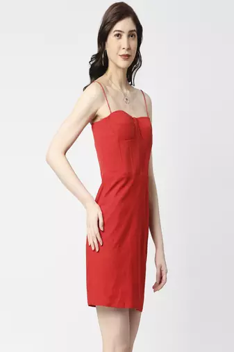 Red bodycon dress
