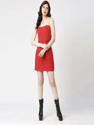 Red bodycon dress 1
