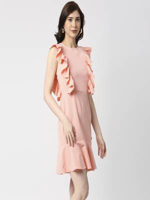 Peach ruffle dress 3