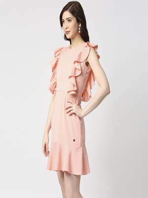 Peach ruffle dress 4